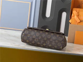 Louis Vuitton Brown Beige Flap-Top Monogram Canvas Chain Bag 6