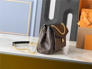 Louis Vuitton Brown Beige Flap-Top Monogram Canvas Chain Bag 8
