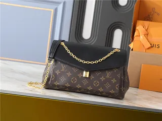 Louis Vuitton Brown Beige Flap-Top Monogram Canvas Chain Bag 9