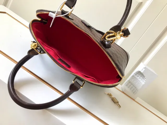 Louis Vuitton Brown Black Checkerboard Canvas Dome-Top Silhouette Boston Bag 5