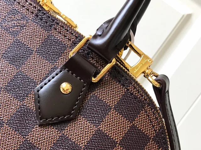 Louis Vuitton Brown Black Checkerboard Canvas Dome-Top Silhouette Boston Bag 6