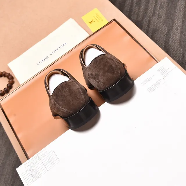 Louis Vuitton Brown Black Suede Upper Square Toe Brogue 2