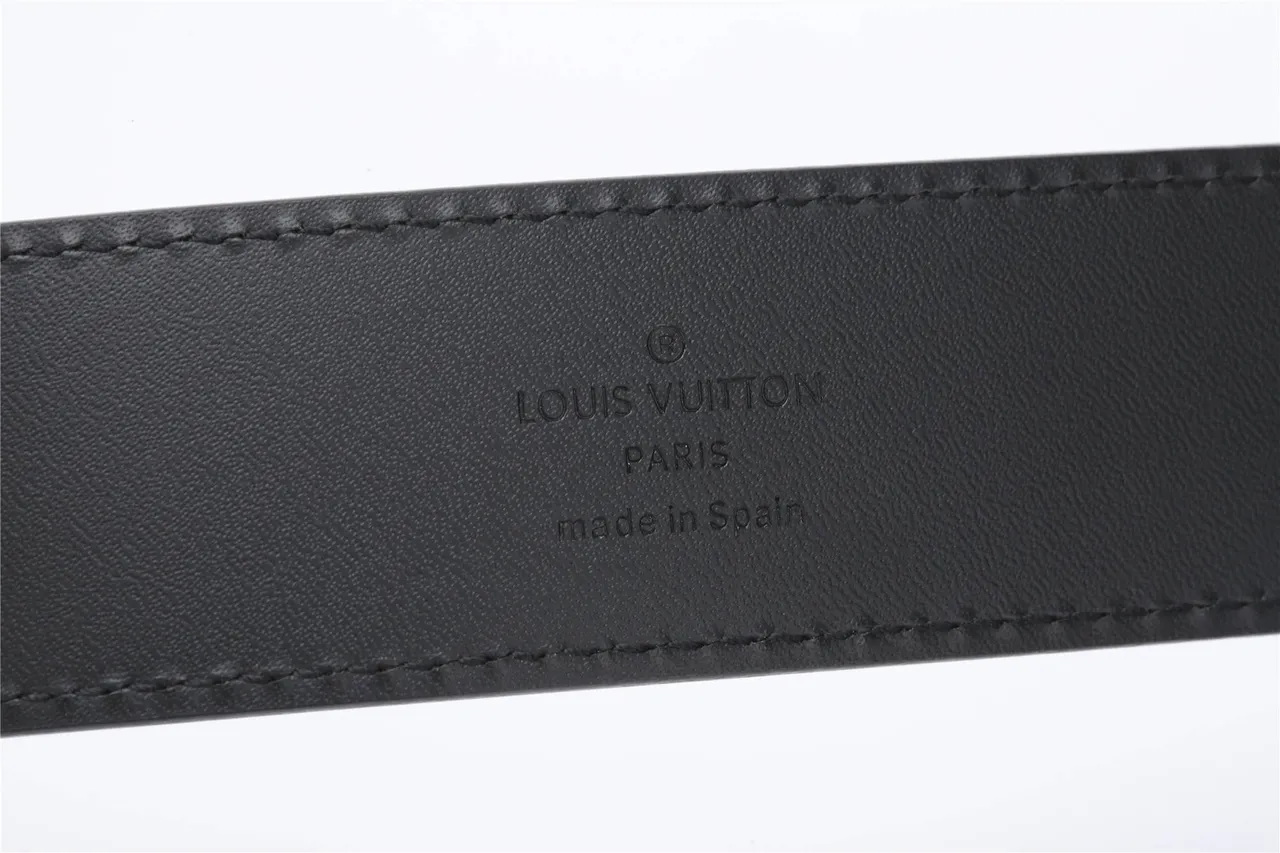 Louis Vuitton Brown Gold Monogram Canvas Reversible Design Leather Belt 6