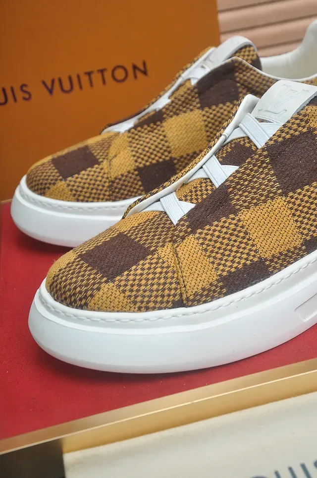 Louis Vuitton Checkered Woven Slip-On Lifestyle Sneakers 2