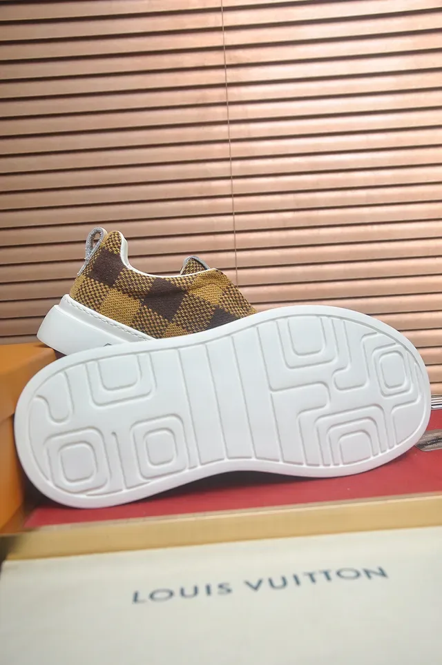 Louis Vuitton Checkered Woven Slip-On Lifestyle Sneakers 3