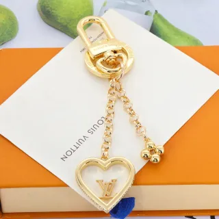 سوار قلادة Louis Vuitton CoEUR من المعدن الذهبي الأزرق على شكل قلب