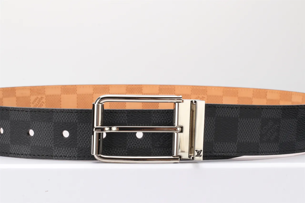 Louis Vuitton Damier Graphite Reversible Leather Belt 10