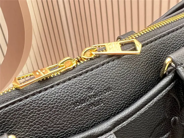 لويس فويتون دافين حقيبة بوسطن سوداء مونوغرام منحوتة جلدية 23