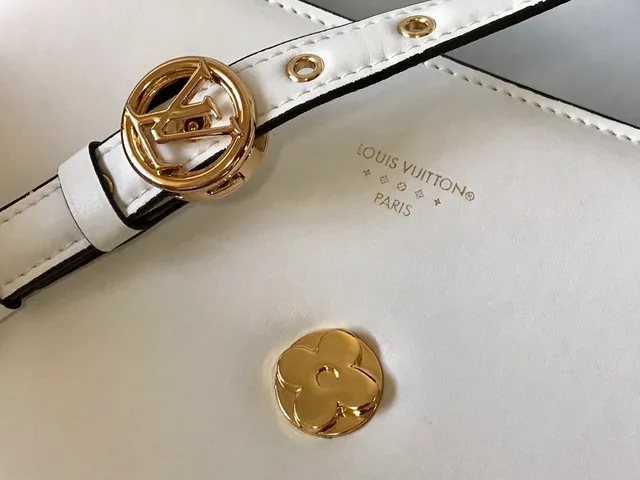 Louis Vuitton Dauphine White Leather Underarm Bag 4