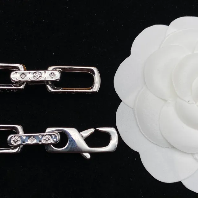 Louis Vuitton Engraved Monogram Floral Chain Bracelet 7