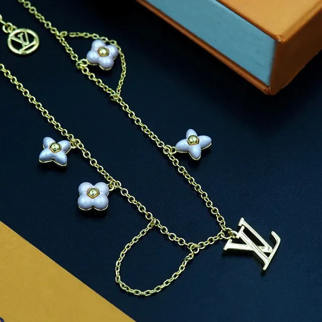 Louis Vuitton Floral Charm Gold-Tone Necklace 2