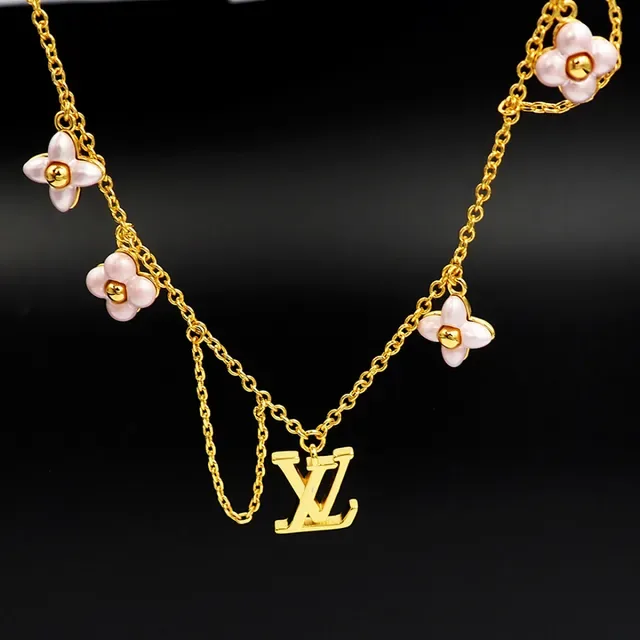 Louis Vuitton Floral Charm Gold-Tone Necklace 3