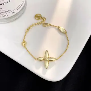Louis Vuitton سوار زهور سلسلة ذهبية التدرج