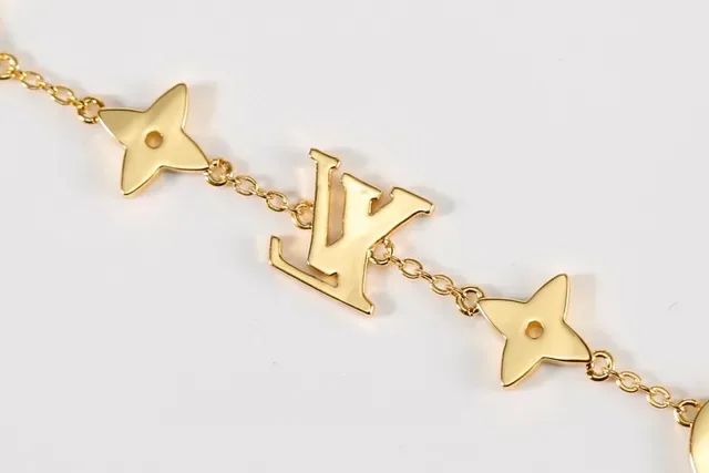 Louis Vuitton Flower & Star Pavé Crystal Chain Bracelet 2