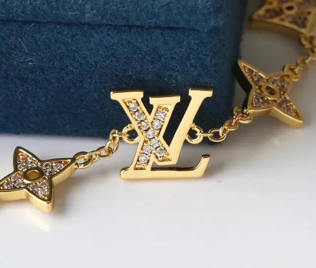 Louis Vuitton Flower & Star Pavé Crystal Chain Bracelet 5