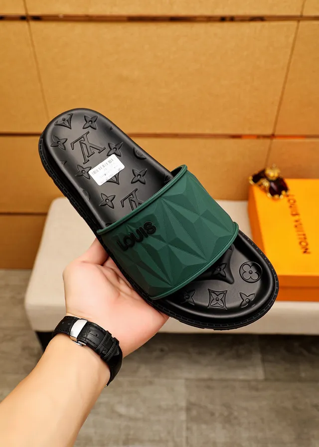 Louis Vuitton Geometric Strap Monogram Slippers 4
