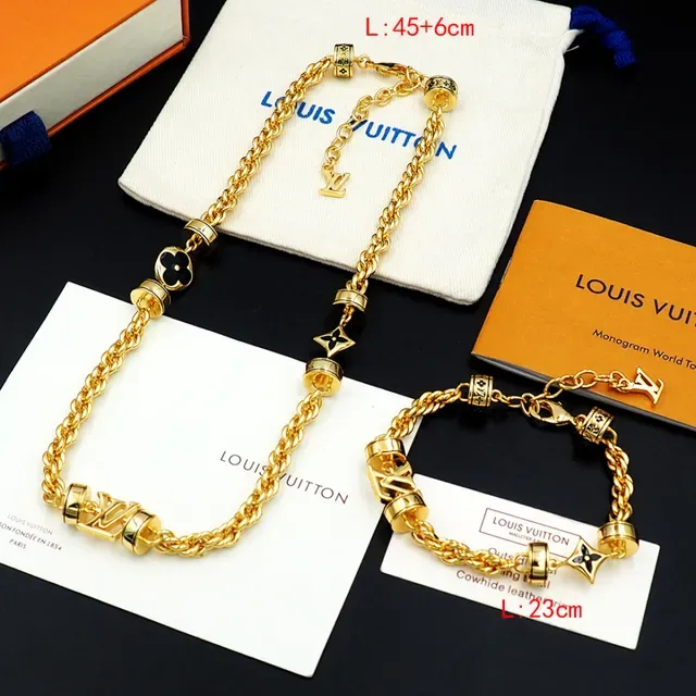 Louis Vuitton Gold Black Twisted Rope Chain Enamel Floral Charms Necklace 13