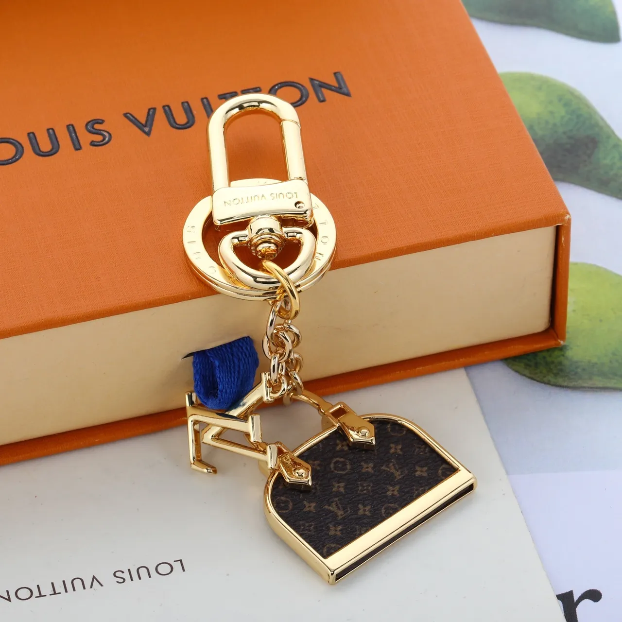 Louis Vuitton doré marron métal monogram cuir sac tote 6