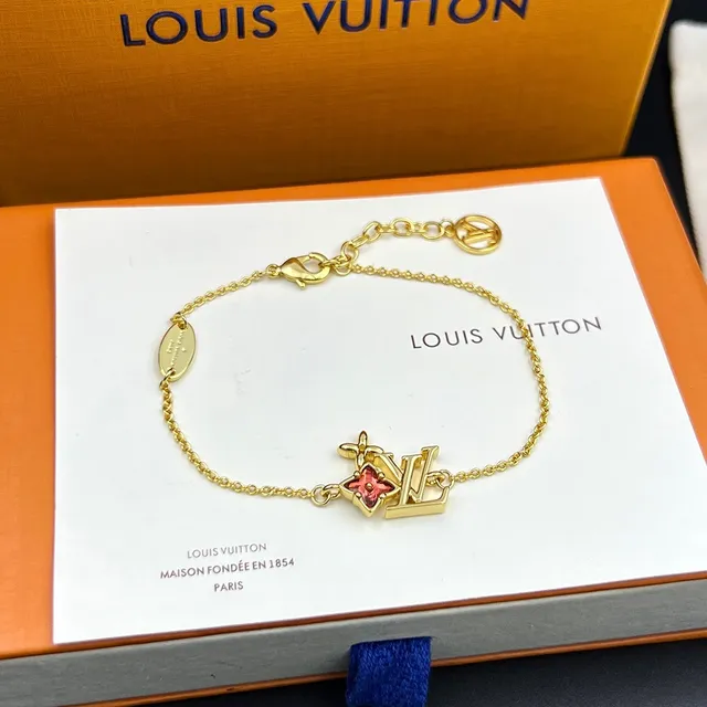 Louis Vuitton Gold Chain Interlocking LV Monogram Pendant Necklace 6
