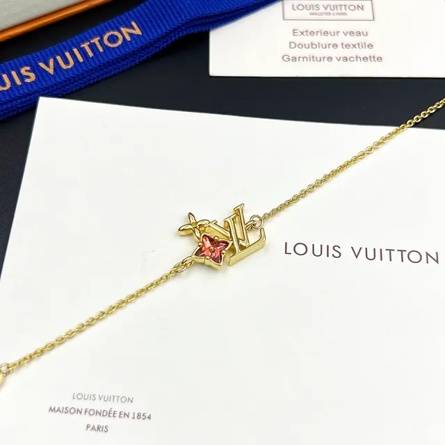 Louis Vuitton Gold Chain Interlocking LV Monogram Pendant Necklace 7