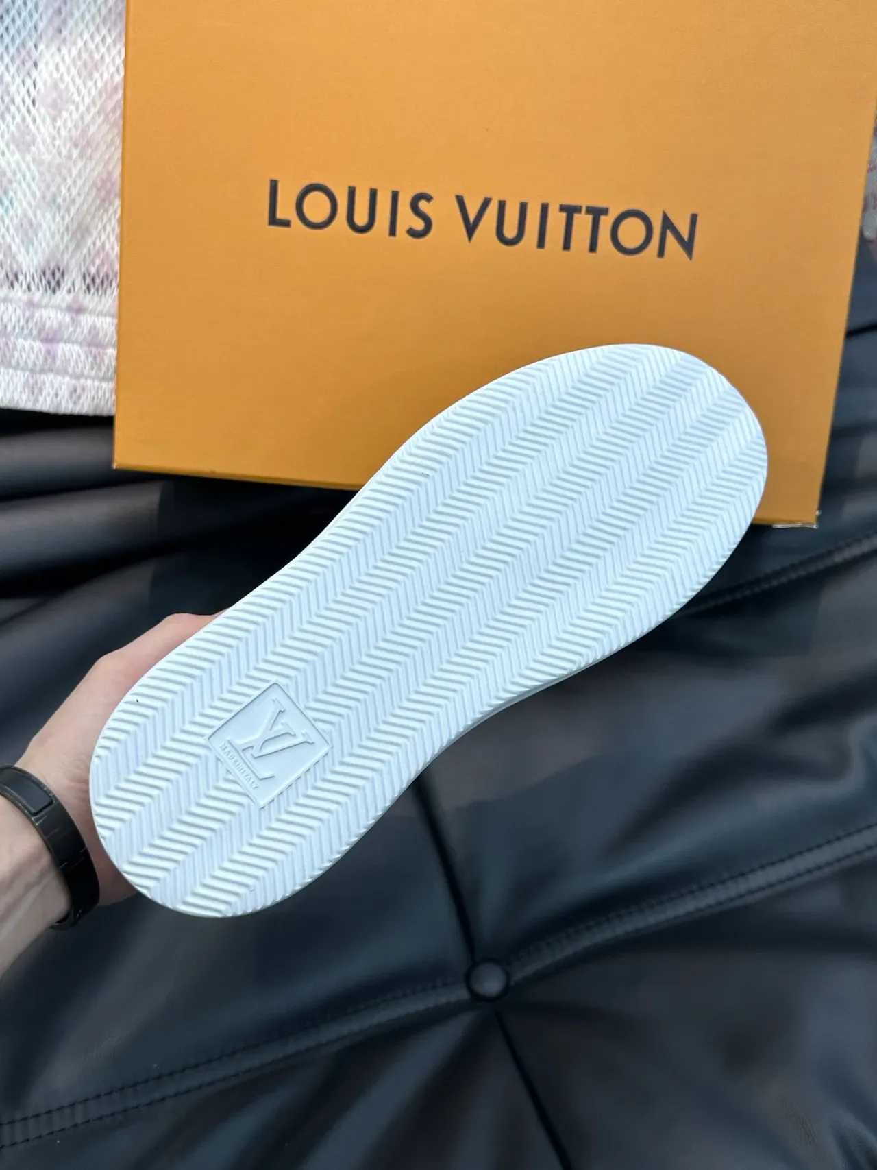 Louis Vuitton Gray White Monogram-Printed Upper Platform Sole Lifestyle Sneakers 2