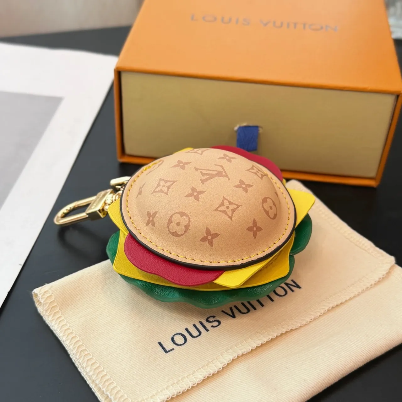 Louis Vuitton Hamburger Charm Multicolor Layered Leather Crossbody Bag 8