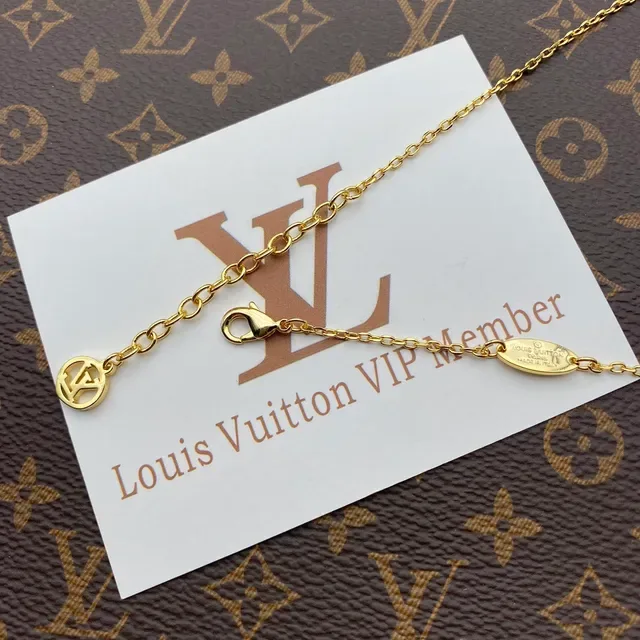 Louis Vuitton Heart LV Monogram Gold-Tone Necklace 3