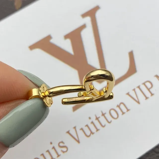 Louis Vuitton Heart Monogram Gold-Tone Earrings 6