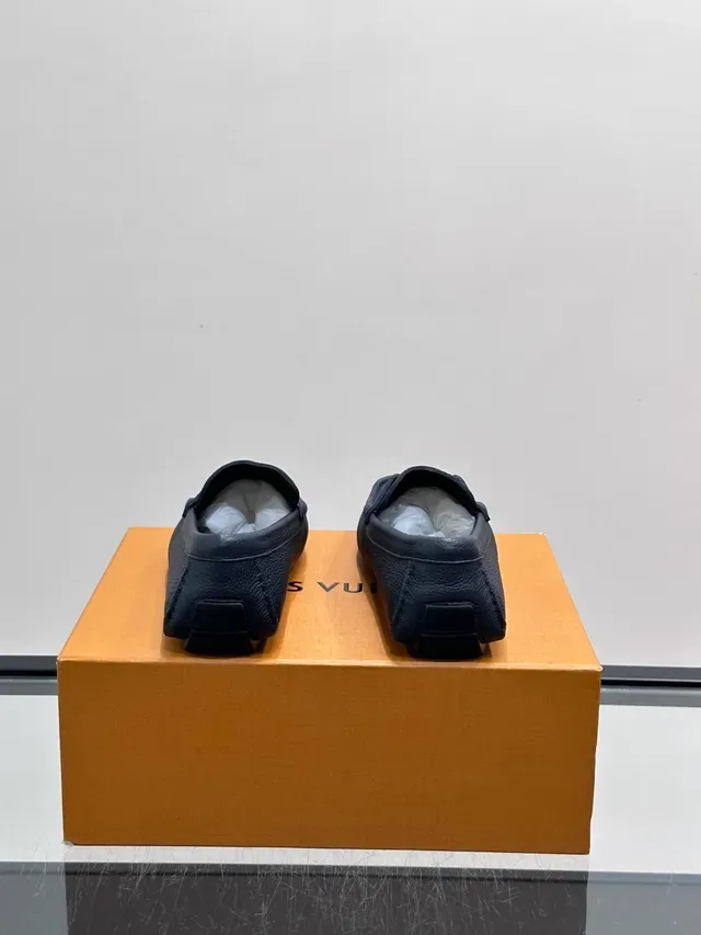 Louis Vuitton Horsebit 1955 Loafer Navy Blue Damier Check Leather Loafers 3