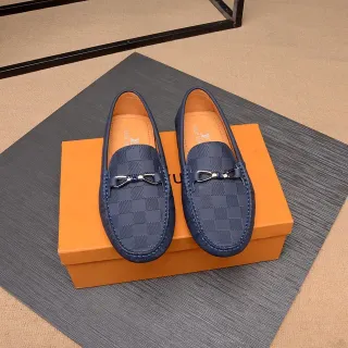 Louis Vuitton Horsebit 1955 Navy Damier 乐福鞋