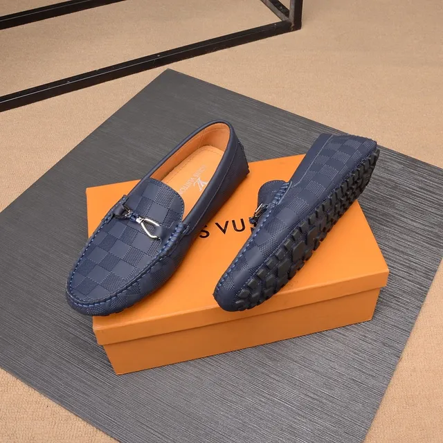 Louis Vuitton Horsebit 1955 Navy Damier Loafers 4