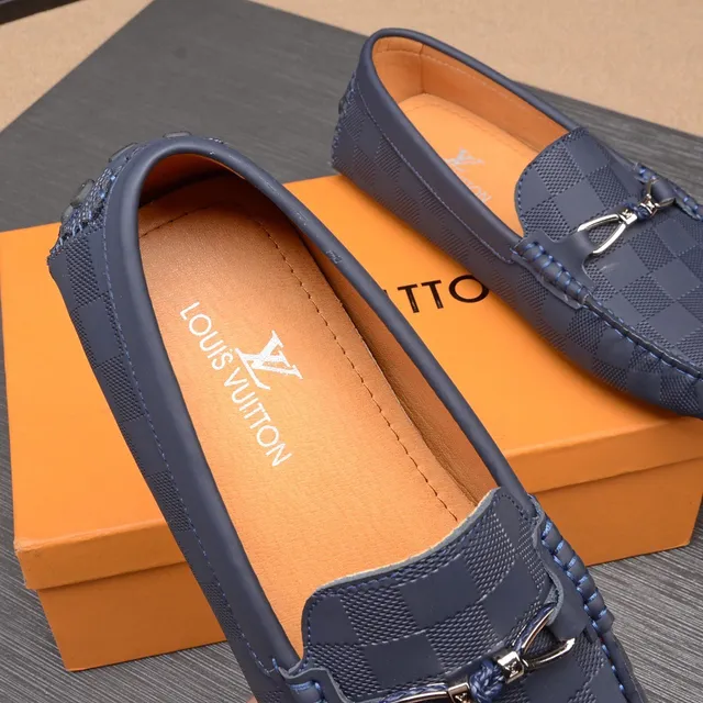 Louis Vuitton Horsebit 1955 Navy Damier Loafers 8
