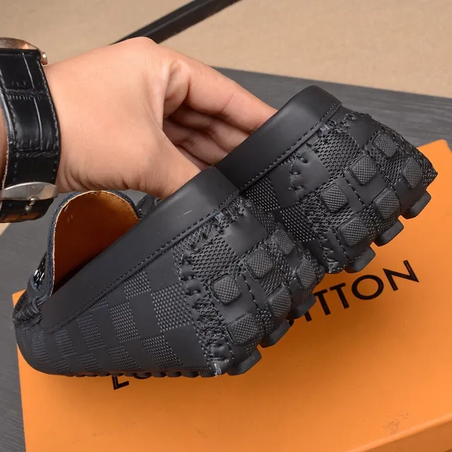 Louis Vuitton Horsebit Loafer Black Damier Check Loafers 4