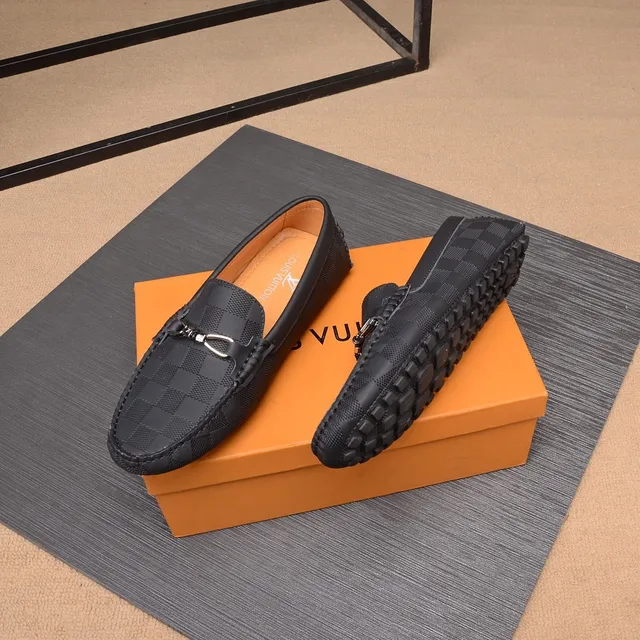 Louis Vuitton Horsebit Loafer Black Damier Check Loafers 6