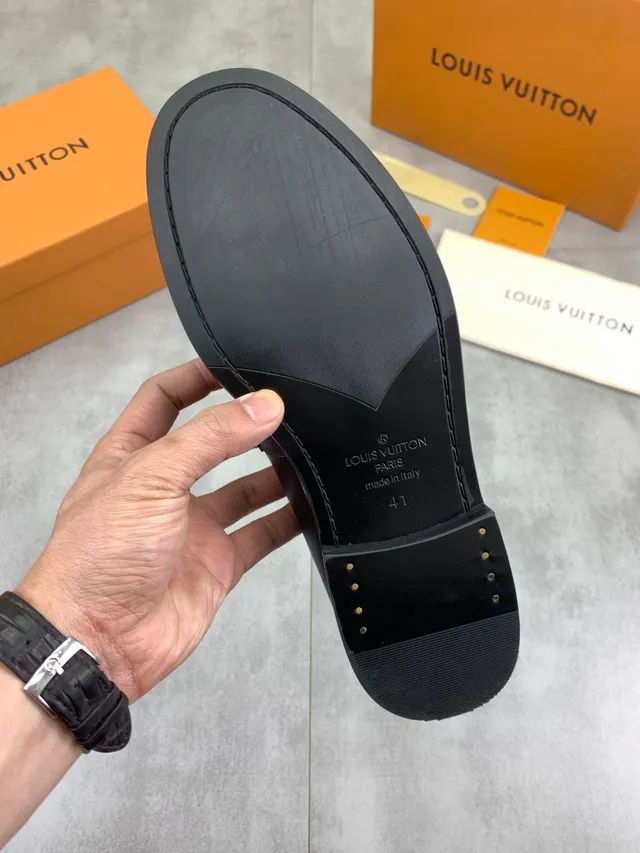 Louis Vuitton Horsebit Loafer Black Leather Slip-On Loafers 2