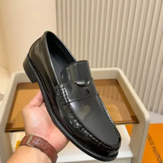 Louis Vuitton Horsebit Loafer Black Patent Leather Loafer