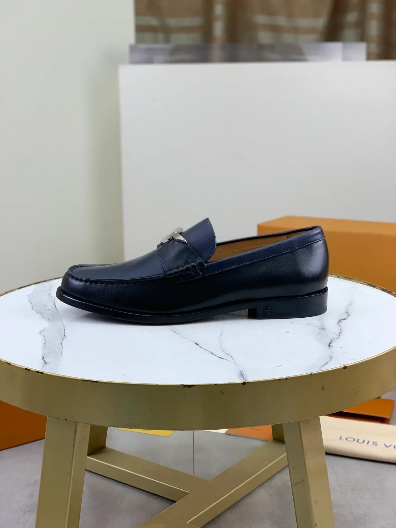 Louis Vuitton Horsebit Loafer Navy Leather Men's Loafers 5