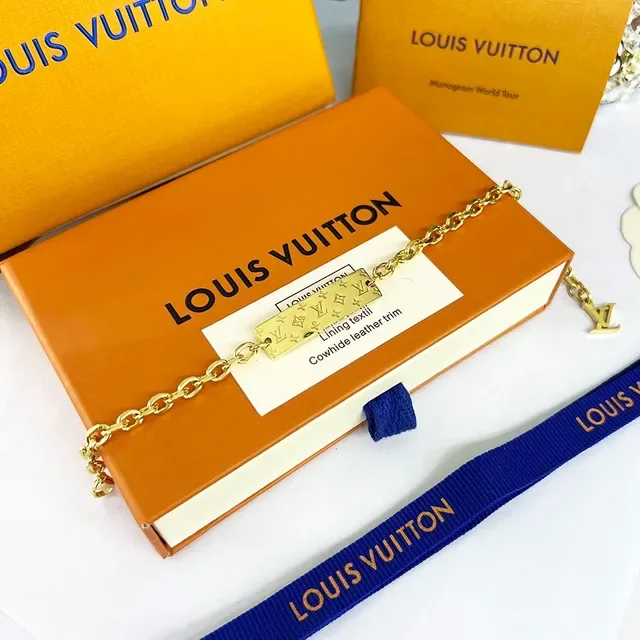 Louis Vuitton Iconic Monogram Gold-Tone Chain Bracelet 2
