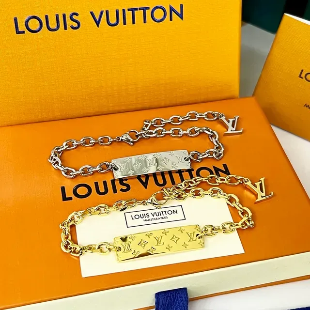 Louis Vuitton Iconic Monogram Gold-Tone Chain Bracelet 8