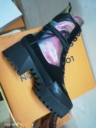 Louis Vuitton Le Cagole Irisé Multicolore Plateforme Bottes de Cheville 2