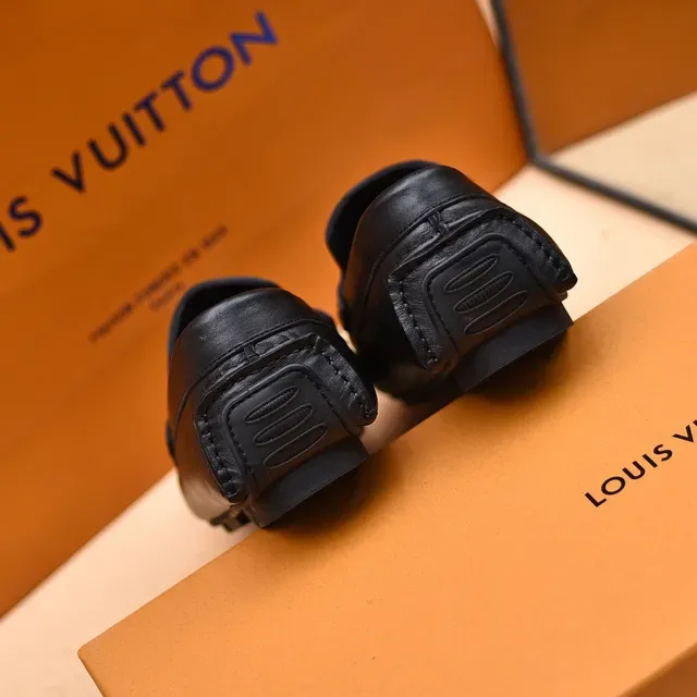 Louis Vuitton Loafer Black Silver Leather Penny Loafer 2