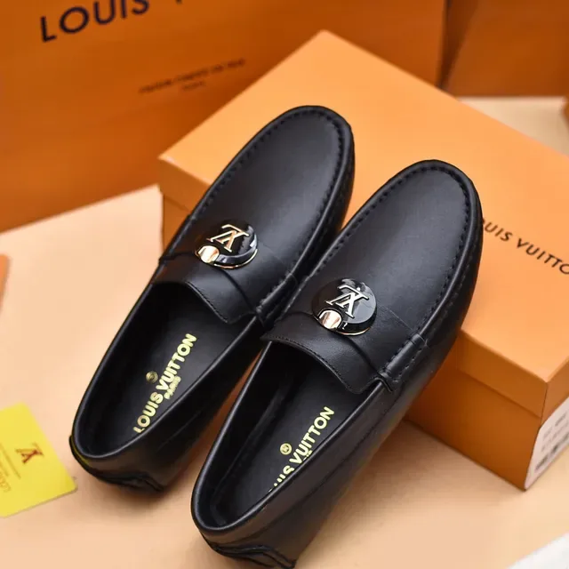Louis Vuitton Loafer Black Silver Leather Penny Loafer 3