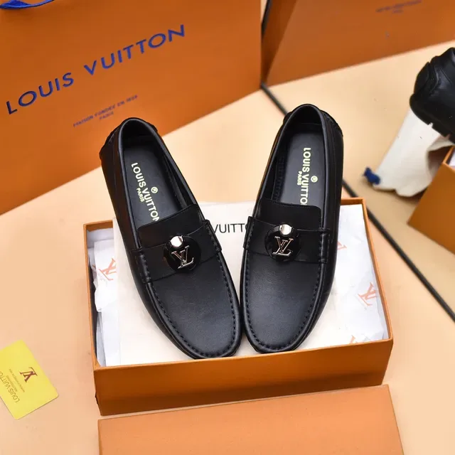 Louis Vuitton Loafer Black Silver Leather Penny Loafer 4