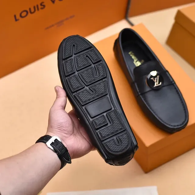 Louis Vuitton Loafer Black Silver Leather Penny Loafer 5