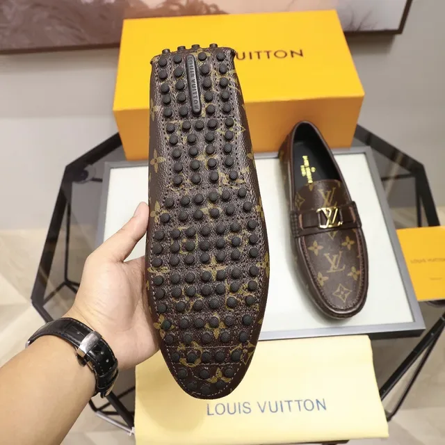 Louis Vuitton Loafer Brown Gold Monogram Canvas LV Buckle Loafer 4