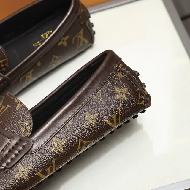 Louis Vuitton Loafer Brown Gold Monogram Canvas LV Buckle Loafer 5
