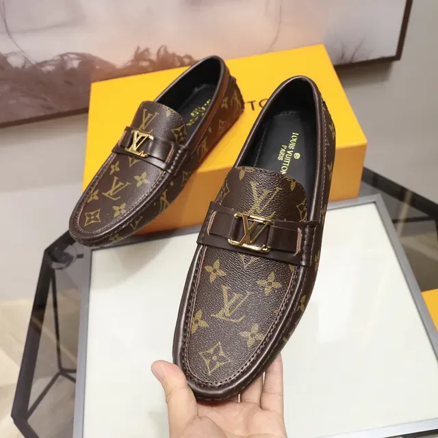 Louis Vuitton Loafer Brown Gold Monogram Canvas LV Buckle Loafer 6