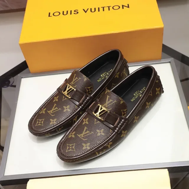 Louis Vuitton Loafer Brown Gold Monogram Canvas LV Buckle Loafer 8