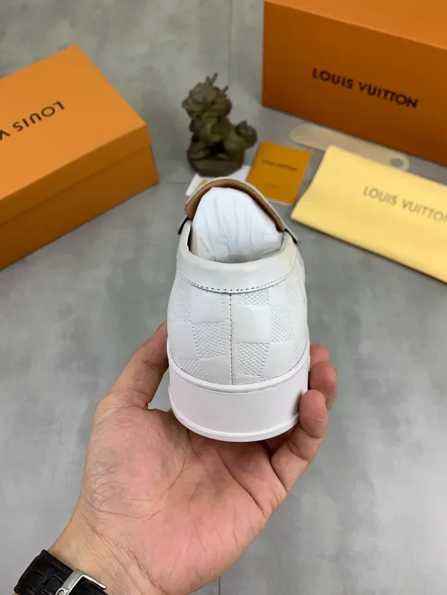 Louis Vuitton Loafer White Checkered Damier Leather Loafer 3