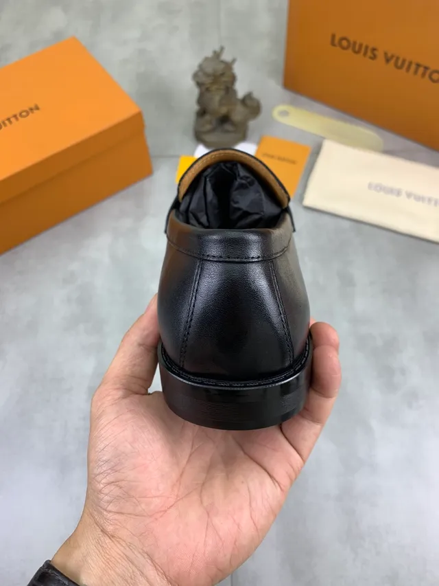 Louis Vuitton Lockit Loafer Black Leather Padlock Strap Loafer 3